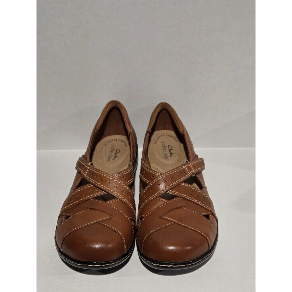 Clarks Tripod Mary Jane Shoes Sz 8 XW Preppy Peasant Academia Comfort